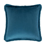 Movinch Velvet Fringe Cushion Throw Pillow (Blue) - The Jardine Store