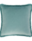 Movinch Velvet Fringe Cushion Throw Pillow (Teal) - The Jardine Store