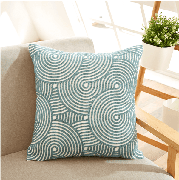 New design cotton fabric embroidery cushion pillows (FILLING INCLUDED) - The Jardine Store