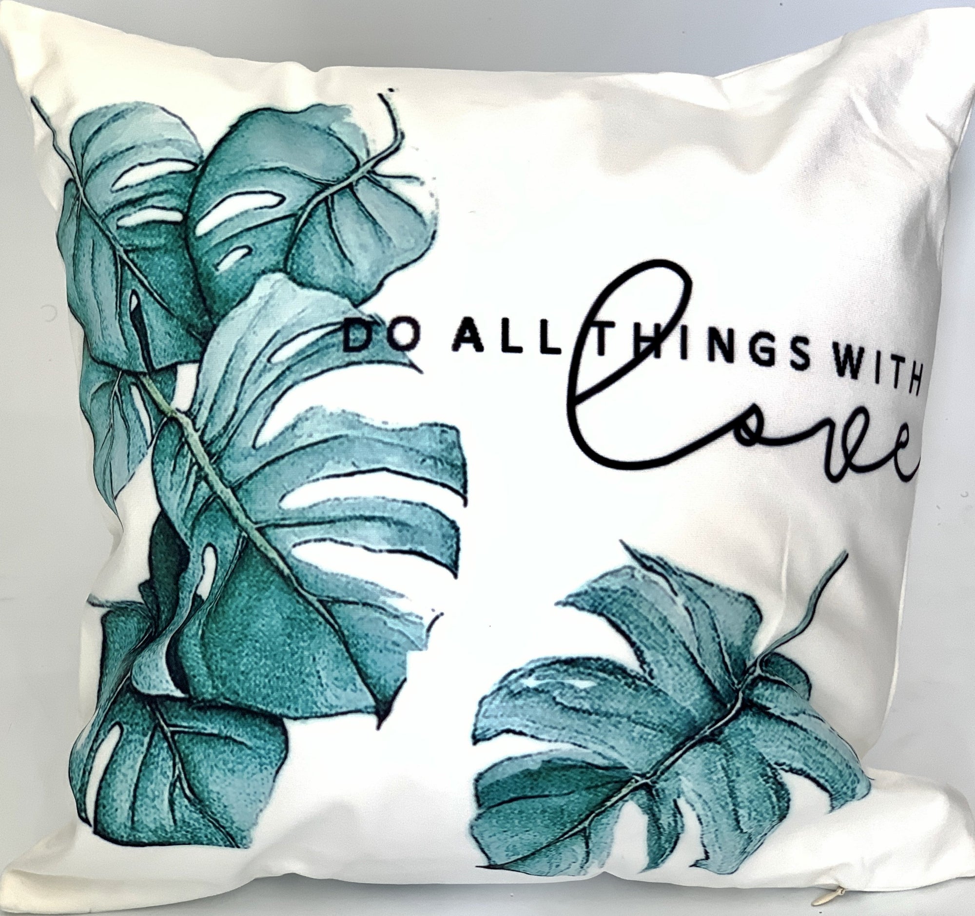 Trendy Custom Printed Tropical Plant Velvet Cushion Pillow (FILLING INCLUDED) - The Jardine Store