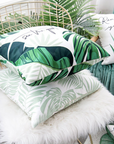 Trendy Custom Printed Tropical Plant Velvet Cushion Pillow (FILLING INCLUDED) - The Jardine Store