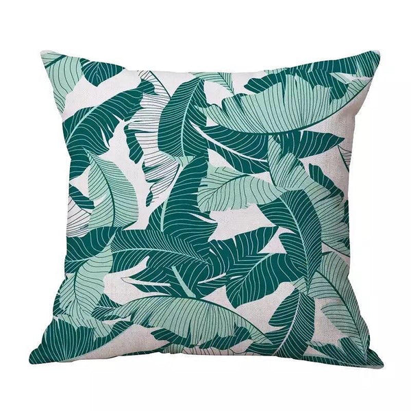 Tropical Leaf Cushion Pillow For Home Decor Double Sided Print (FILLING INCLUDED) - The Jardine Store