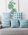 WAVES EMBROIDERY CUSHION PILLOW (FILLING INCLUDED) - The Jardine Store