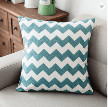 WAVES EMBROIDERY CUSHION PILLOW (FILLING INCLUDED) - The Jardine Store
